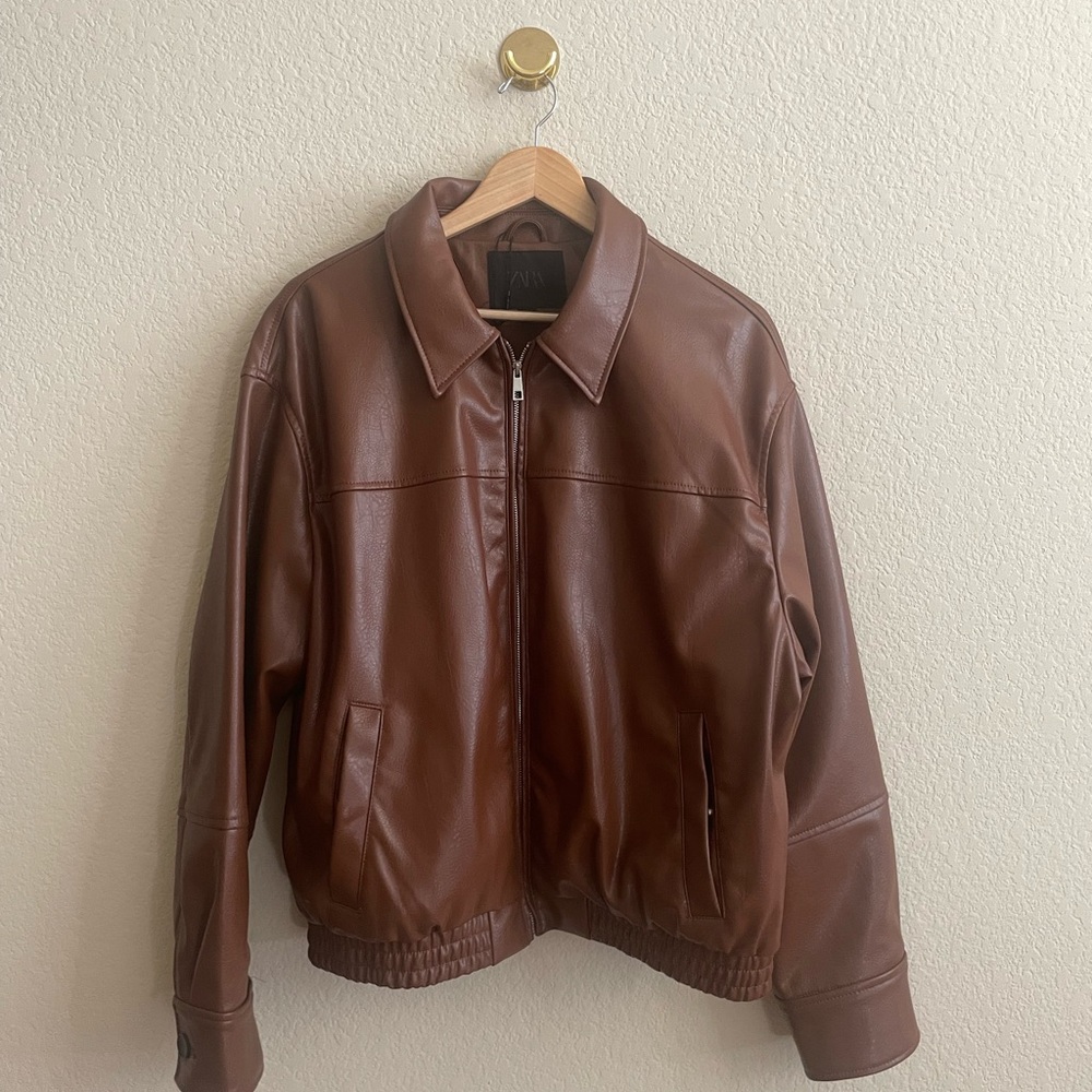 Zara Brown Leather Jacket